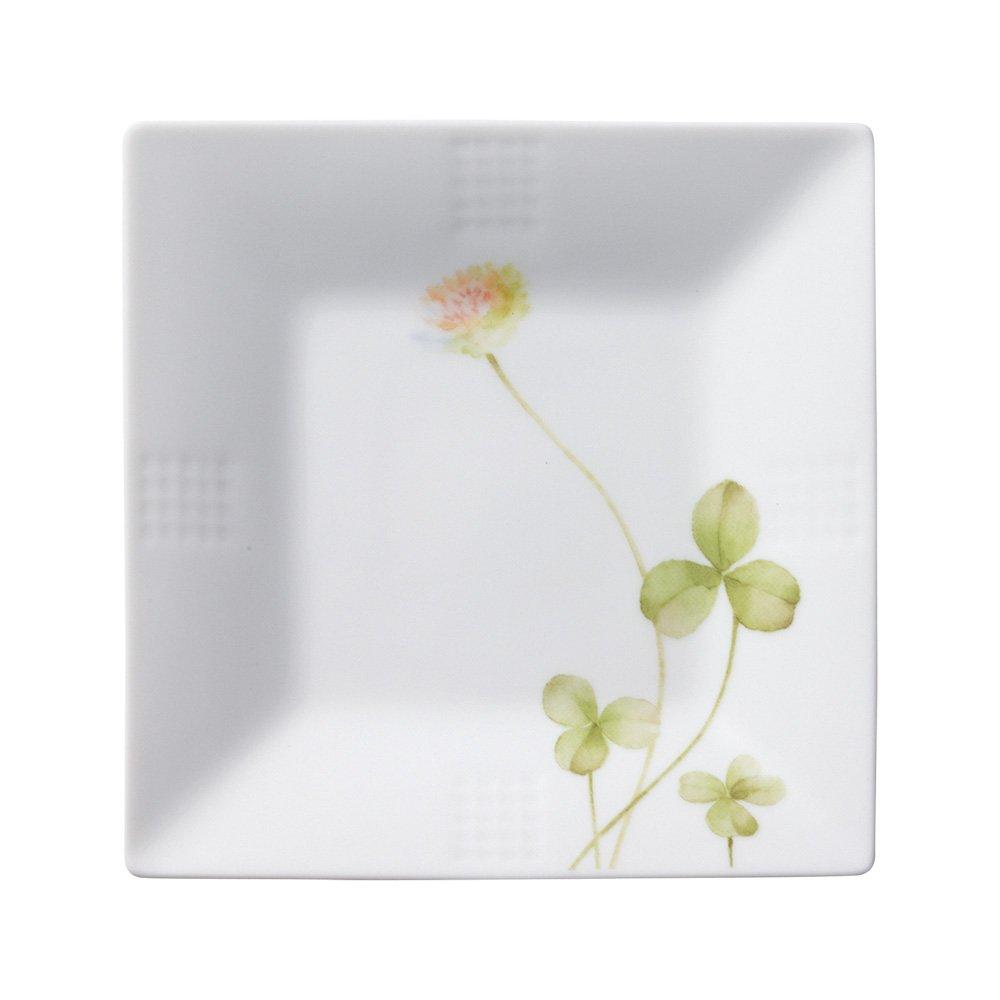 Noritake Square Plates (Set of 5) 15cm "Azuma no Michi" (Road to Azuma) Microwave and Dishwasher Safe, Fine Porcelain, F10194/1654-15