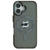 Karl Lagerfeld Klhmp16Shlschk Iphone16 6.1 Czarny/Black Hardcase Iml Metal Choupette Head Magsafe