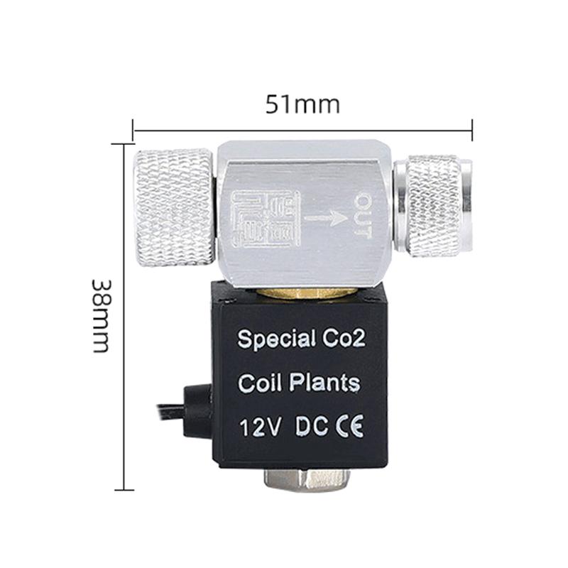 Aquarium Co2 Solenoid Valve Regulator 110V-220V Low Temperature Co2 Aquarium Fish Tank Electric Magnetic Valve Eu Us Dc12V