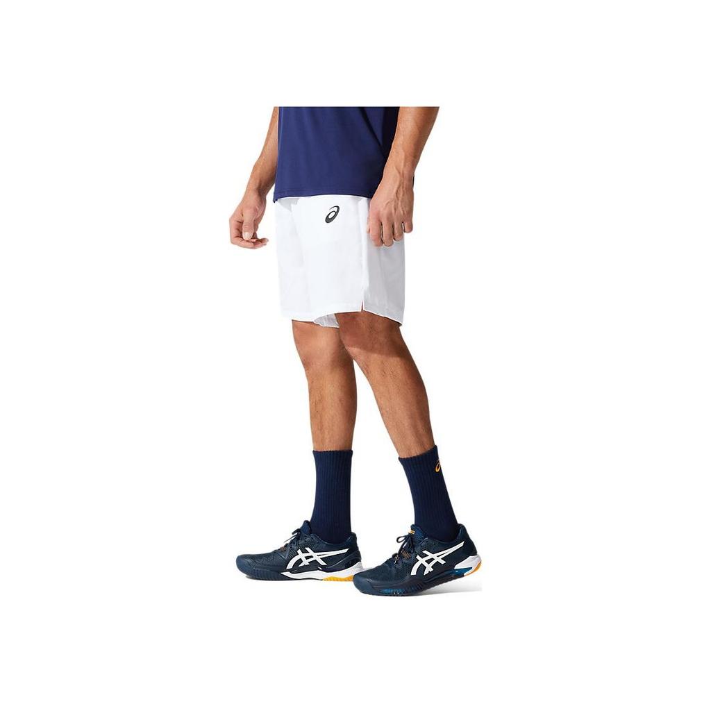 Asics Court 9In Shorts Solid Color Logo Loose Comfortable Casual Shorts Men Shorts White 2041A176-100
