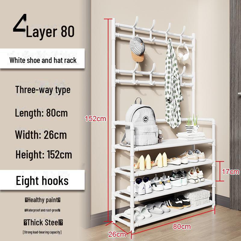 Platzsparender mehrstöckiger Schuh- und Hutständer für die Aufbewahrung im Haushalt und Schlafzimmer