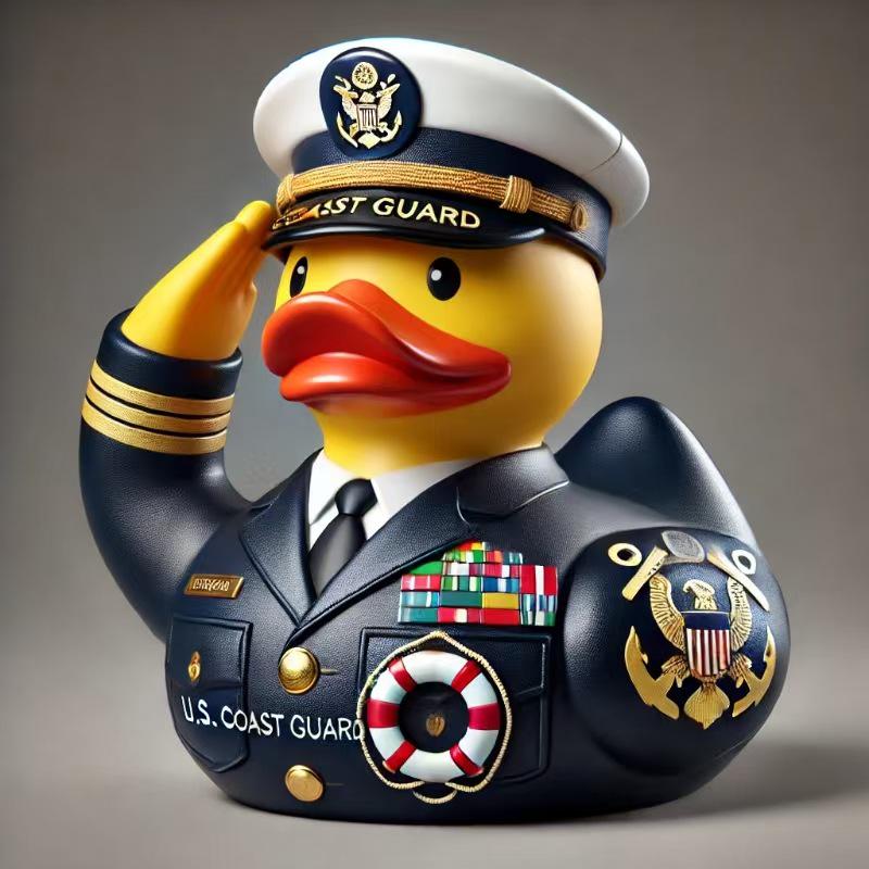 Veteran Tribute Resin Duck Ornament for Home Decor