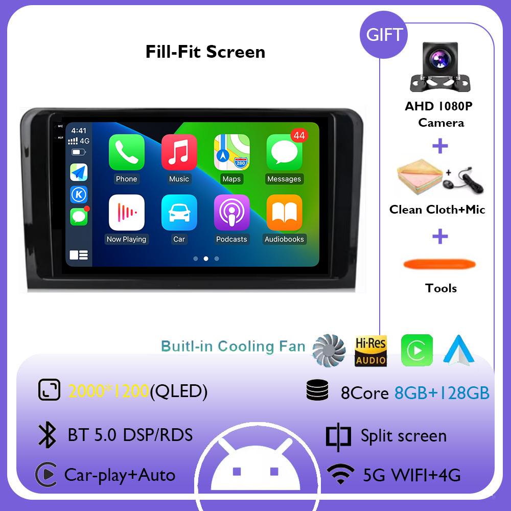 For Mercedes Benz GL ML W164 GL320 ML350 ML500 X164 GL35 GL45 GL450 2005 - 2012 Android 14 Car Radio Multimedia Navigation
