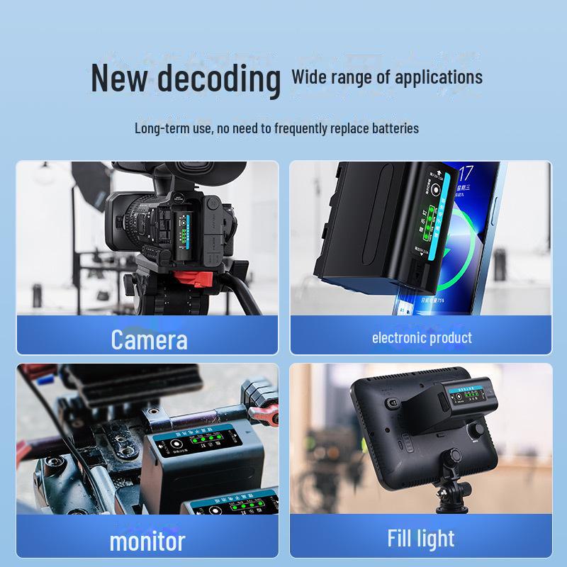 Dual NP-F980/970/960/750/770 Camera Battery with USB Charger for Sony
