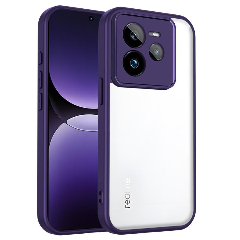 

Realme GT7 Pro RMX5010 Case Plating Silicone Bumper Shockproof Clear Back Cover Hard Phone Case for Realme GT 7 Pro 5G RMX5011 Pc + tpu&Realme GT 7 Pro фиолетовый