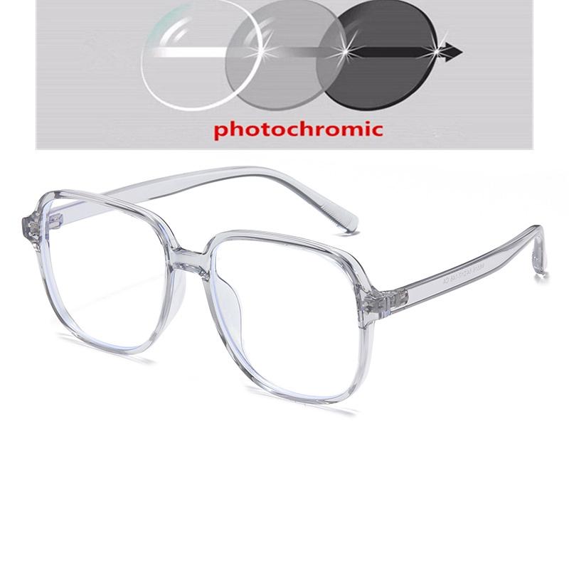 TR90 Oval Big Frame Nearsighted Glasses For Women Fashion Anti Blue Light Prescription Spectacles 0 To -6 0