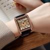 Retro Square Women'S Watch Light Luxury Diamond Belt Quartz Watch Women'S Premium Belt Watch