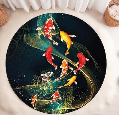 Kodama Koi Teich Teppich Japanischer Fisch Teppich Einzugsgeschenke Zeitgenössische Kunst Klassischer Teppich Abstrakter Teppich Teppich Rutschfeste Teppiche