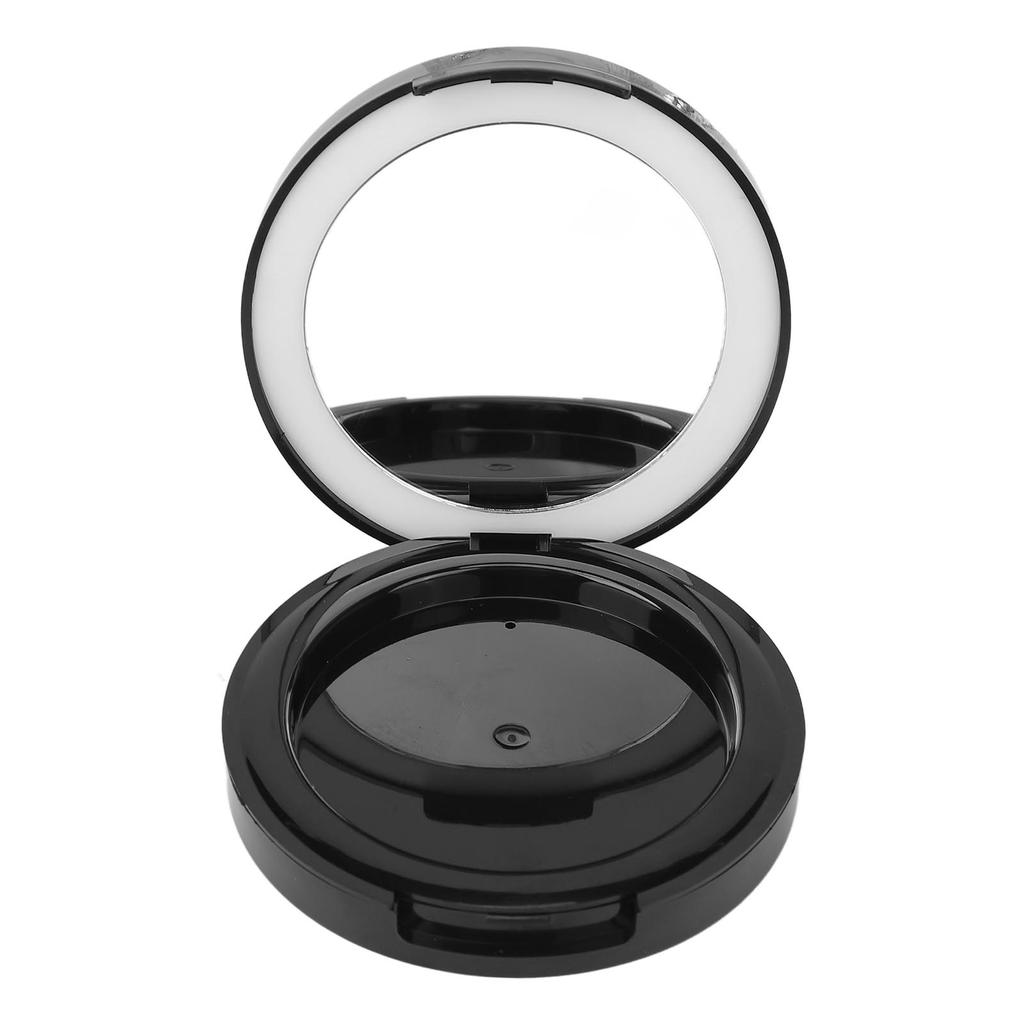 Cushion Case LED Light Round Mirror Compact Internal Case Cosmetic Empty Package