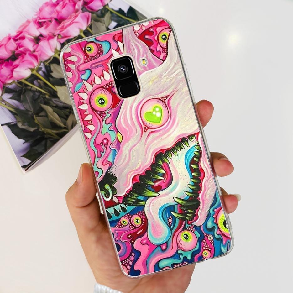 For Samsung Galaxy A8 2018 Case SM-A530F New Fashion Painted Cover Soft Silicone Phone Case For Samsung A8 Plus A8+ A730F Bumper