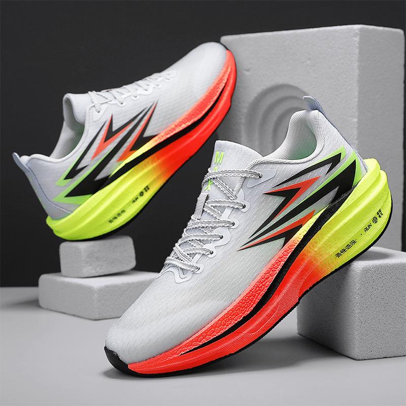 Flying burning ultra-light carbon board running shoes breathable marathon racing non-slip men's flying electric 5U women's sports running shoes youth