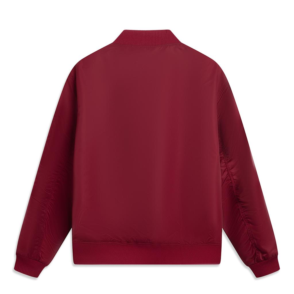 Li Ning Loose Fit Baseball Collar Cotton Jacket Unisex Jackets AJMV295-3