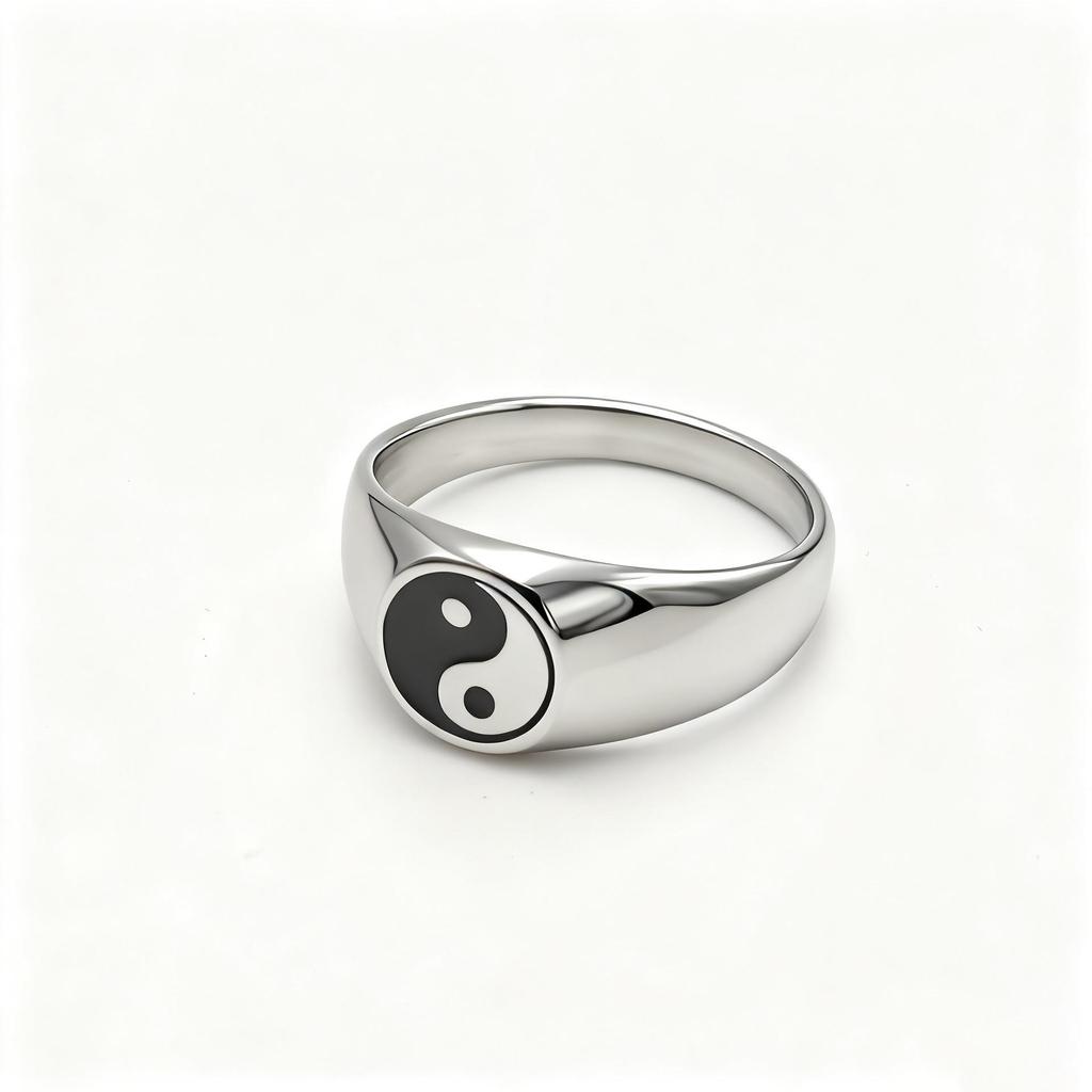 Eastern Bagua Tai Chi Stainless Steel Ring: Niche High-End Titanium Design