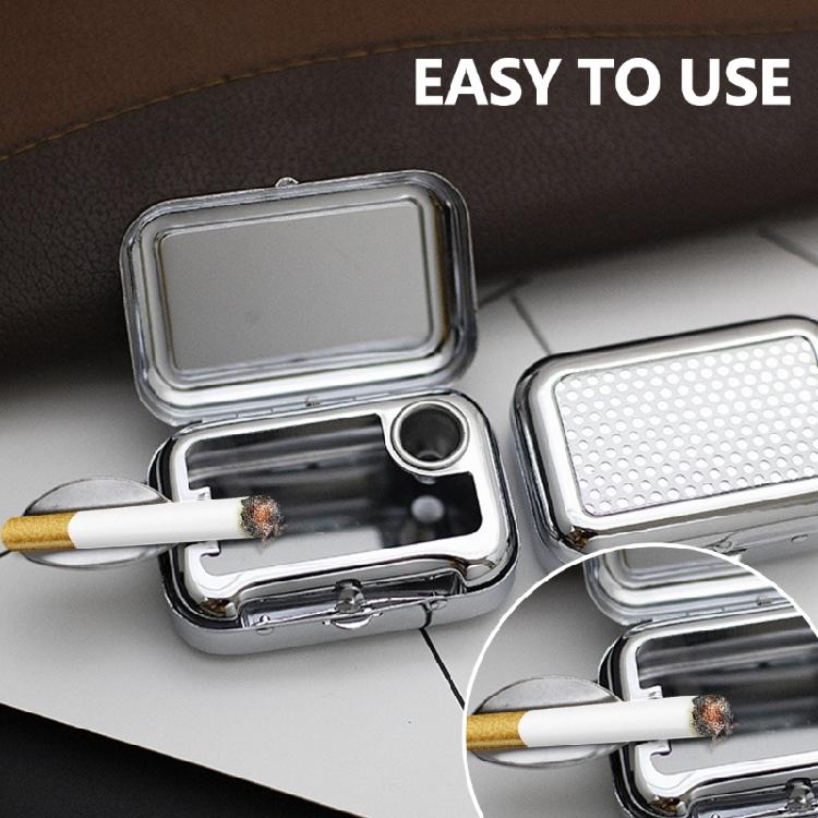 Travel Ashtray Aluminiums Alloys Storage Tray Pocket Ashtray with Cigarette Snuffer
