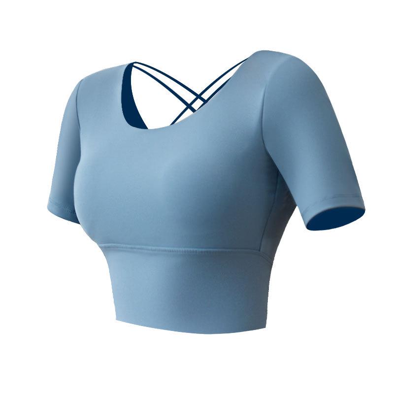 

Introducing the Nude Shockproof Sports Bra for Women: Skin-Friendly, Beautiful Back Design - Perfect for Running, Fitness, and Yoga.