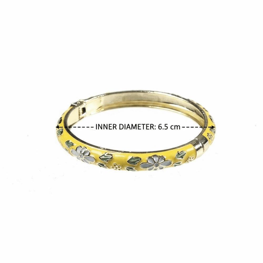 Zinc Zinc Alloy Material Enamel Bracelet Ethnic Floral Motifs Cloisonne Bracelet  Gift Giving