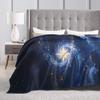 Galaxy Sunglasses Flannel Blanket Spring Soft Durable Throw Blanket for Boy Girl Outdoor Print Bedspread Sofa Bed Cover