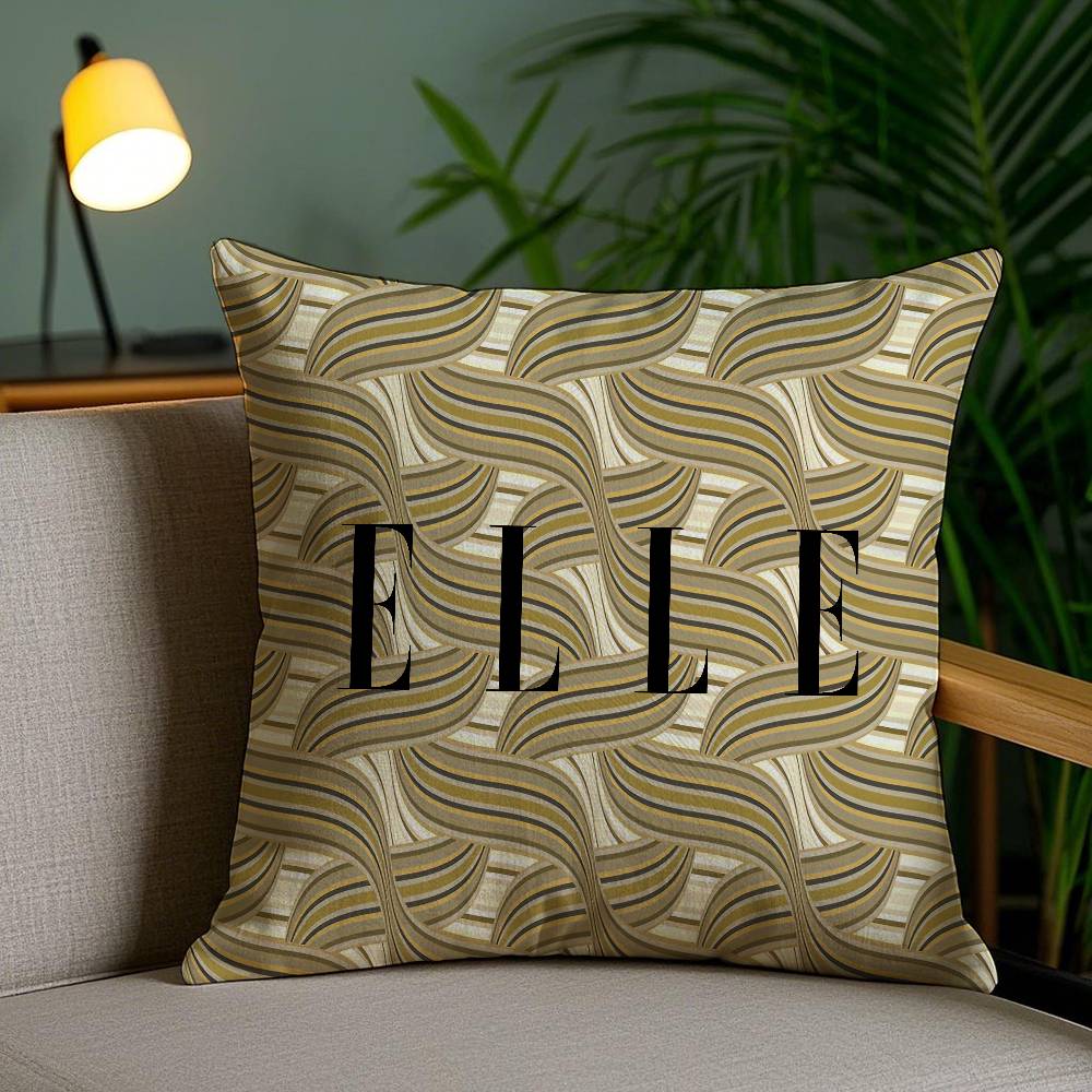 Healthy Style Home ELLE Living Pillow Case Anti-dustmite Pillowcase Invisible Zipper Silky Short Plush Sofa Cushion Cover