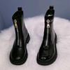 Fashion Versatile Comfortable Platform Front Zipper Women's Skinny Boots Autumn and Winter New Martin Boots Women's