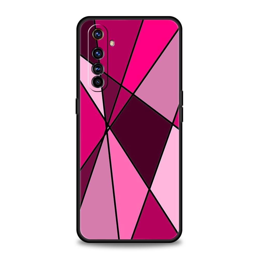 Color Geometry Marble Phone Case For Realme 12 11 10 4G 9 8 5G 7 6 GT5 GT3 GT2 Pro Plus C21 C11 C25 C35 GT Neo 2 3 3T 5 Cover