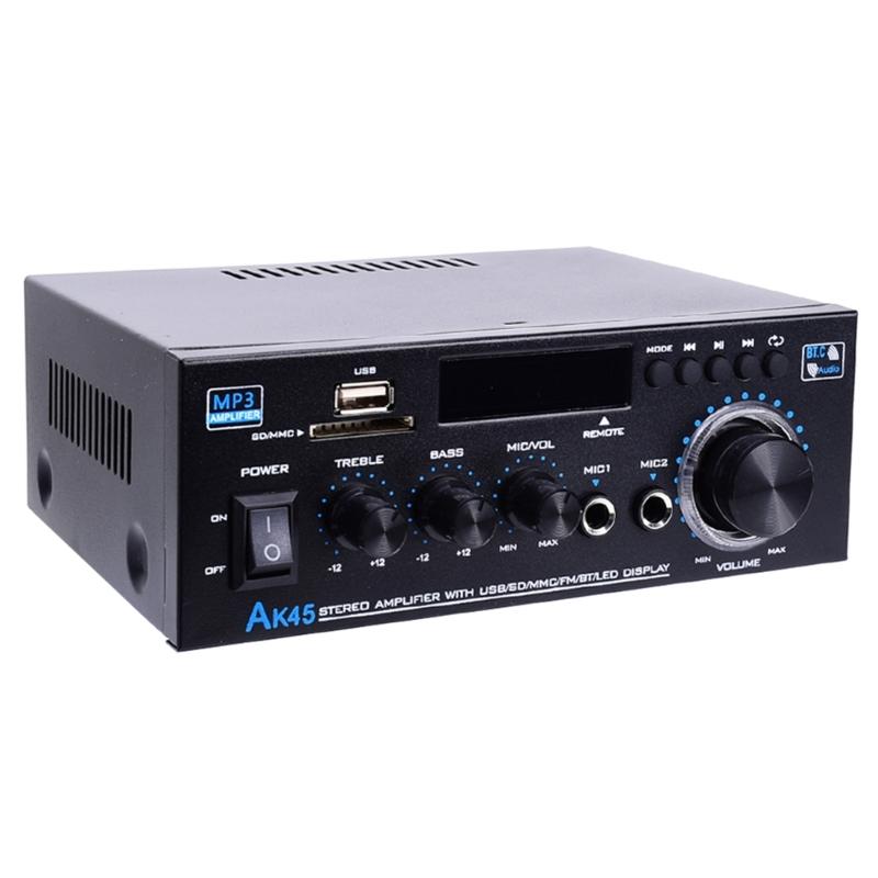 50W 2.0 Channel HiFi Power Amplifiers with Bluetooth-compatible 5.0, USB Playback and Inputs for Home Theater