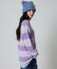 UNKNOWN PLANET Mohair Stripe Knit Purple