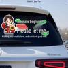 Wishing You Prosperity: Reflective Car Windshield Warning Sticker for New Interns