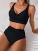 Plunging Backless Beach Vacation Swimsuit Sexy Bikini Women Split Swimsuit High Waist Swimsuit Suit Fine Stitching In A Variety of Colors Beachwear