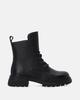 Black Lace-Up Ankle Boots with a Massive Sole Black Lace-Up Ankle Boots with a Massive Sole 40