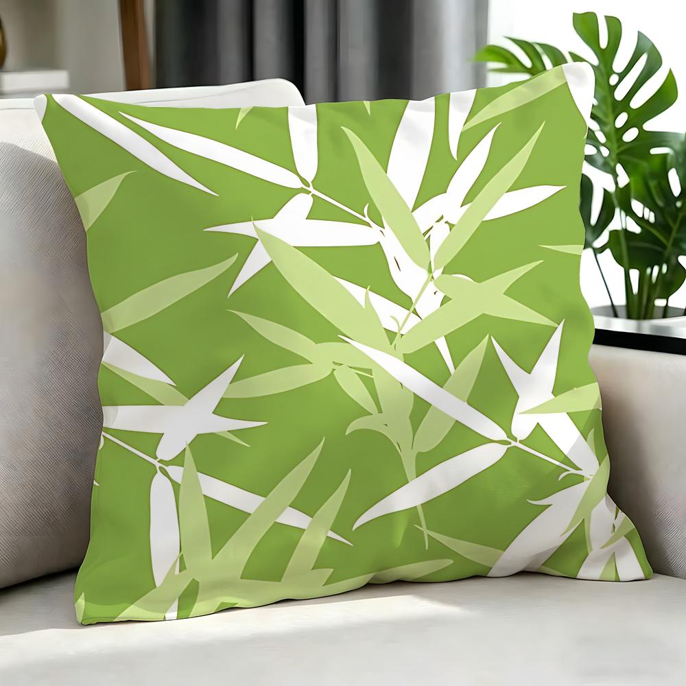 Plant Bamboo Cushion Cover Cushion Cover Set Pcs X X X Pillowcase Decorative Sofa Home Decor