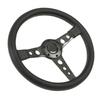 Carbon Fiber Steering Leather Wheel White Stitching 350mm 6 Holes Universal for Car Modification
