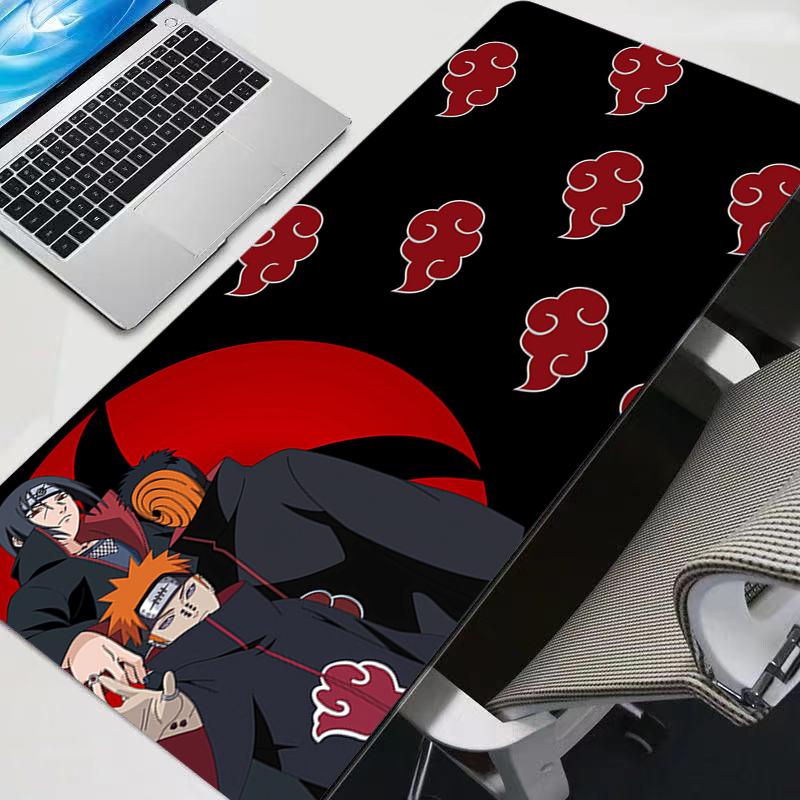

New Boys Gaming Leather Mousepad AKATSUKI N-Naruto Mouse Pad Anime Gaming Accessories Varmilo Keyboard Desk Mat Gamer Mouse Mats 30x60x0.2cm
