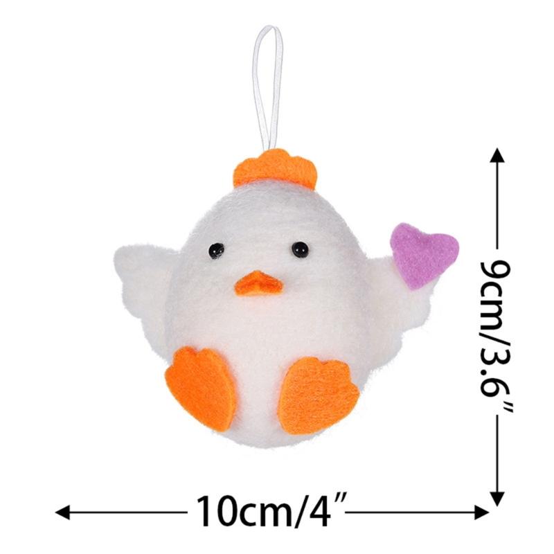 Easter Chick Rabbit Felts Colorful Handmade Doll for Spring Easter Party Decorations Mini Easter Ornaments for Tree