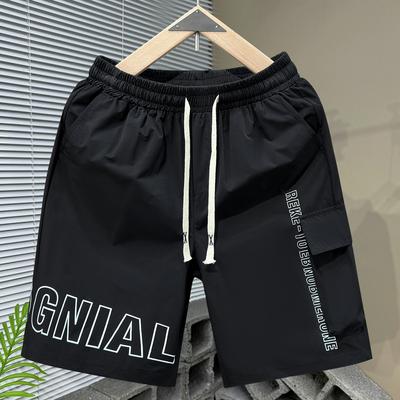 Pantaloncini Estivi da Uomo Abbigliamento Moda Larghi Vita Elastica Pantaloncini Casual