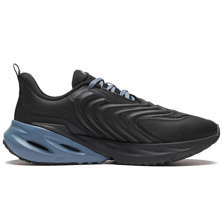 New LiNing EazGo Rebound Cushioning Wear Resistant Slip Resistant Low Top Running Shoes Men's Black ARES035-1