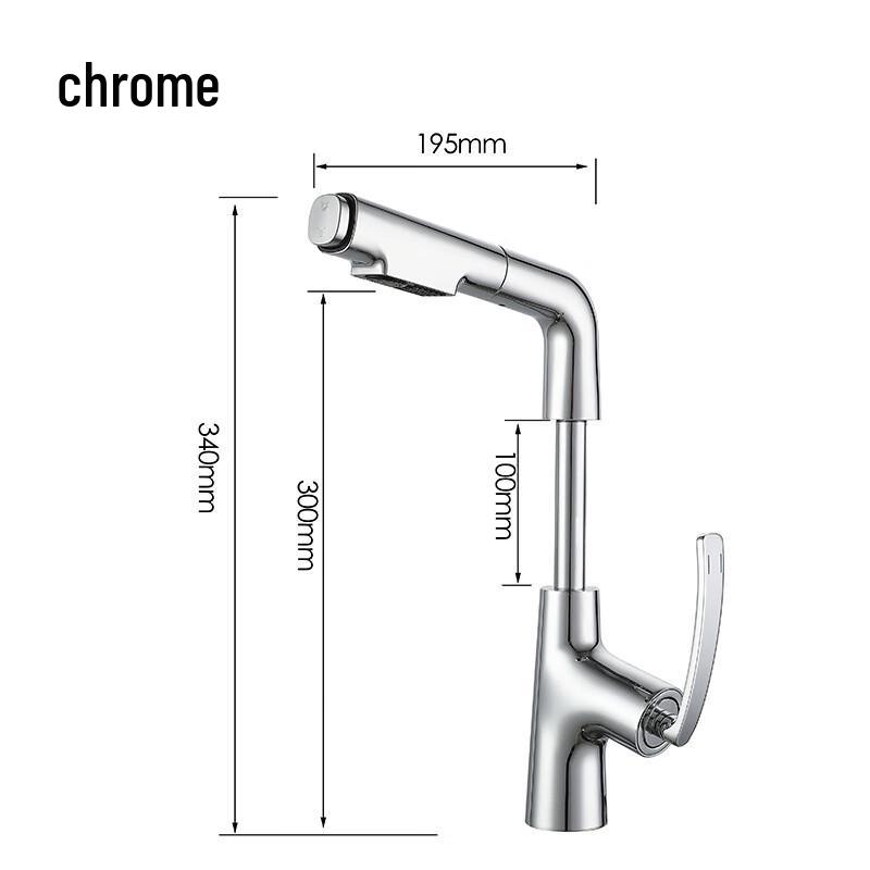 MDNG Tall Chrome Hot & Cold Kitchen/Bathroom Faucet