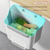 Wall-Mounted Foldable Kitchen Trash Bin with Cabinet Hook