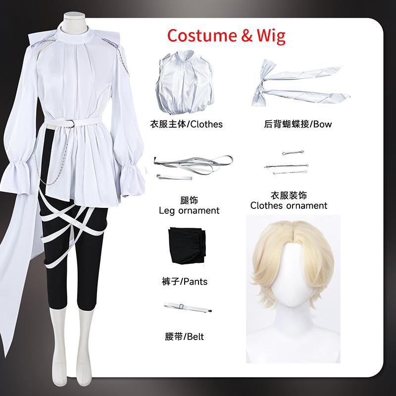 Alien Stage Luka Cosplay Costume Wig Hair White Suits For Luka Role Play Comic Con Party Carnival Outfits
