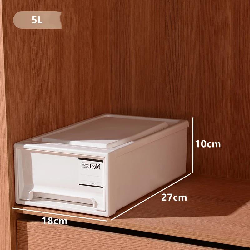 Drawer Style Storage Box Stackable Container Save Space High-capacity Clothes Organizer for Multi Purpose Storage Box