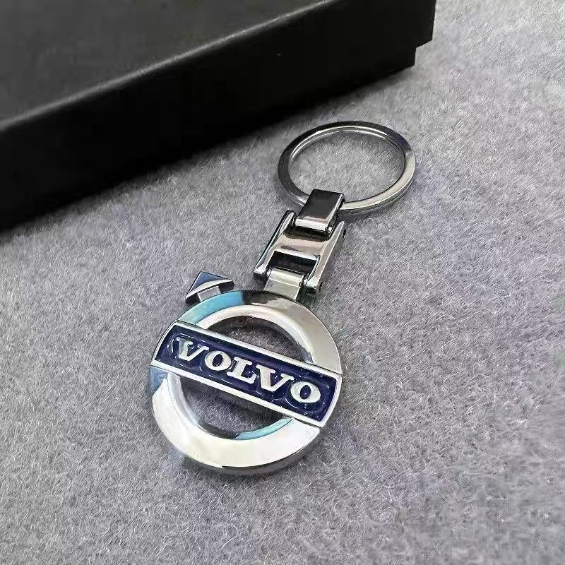 Car Badge Keychain Auto Zinc Alloy Keyring Christmas Gift For Volvo EX30 XC60 XC40 V60 V40 XC90 XC70 V50 S60 V70 S90 Olestar AWD BO7