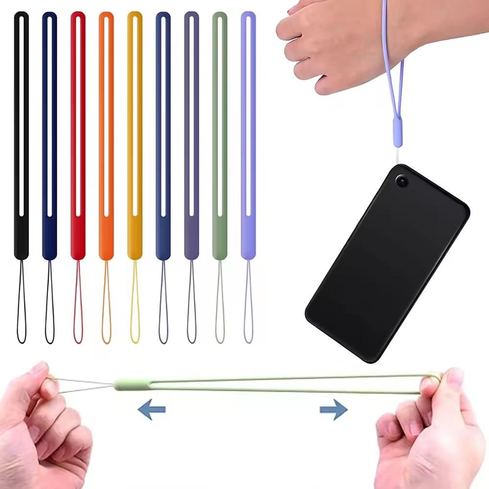 Multicolor Soft Silicone Wrist Lanyard Mobile Phone Chain Straps Keychain 19cm Cute Strap Mobile Phone Waterproof Wallet Rope