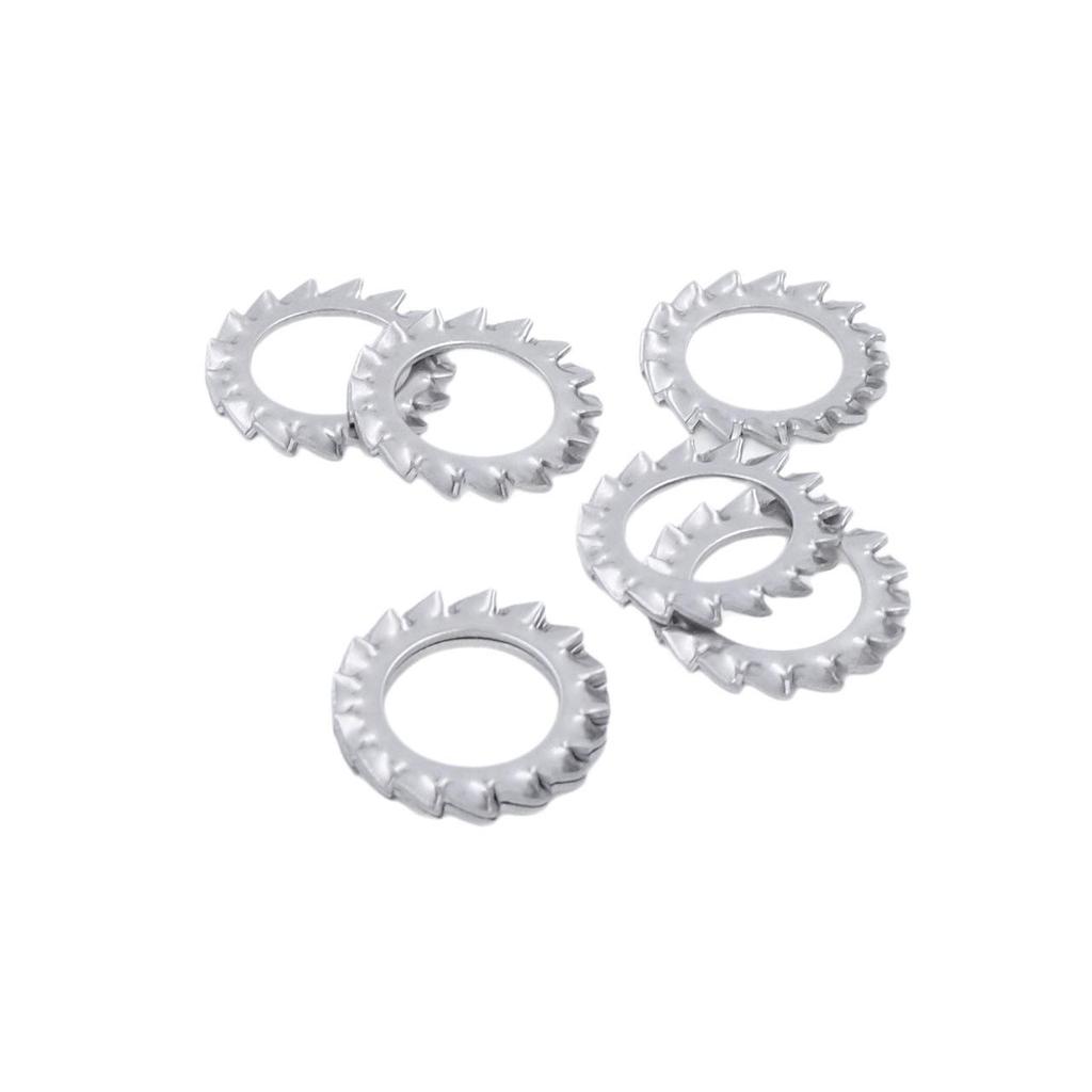 DIN6798A 304 Stainless Steel External Tooth Lock Washer, Anti-slip and Anti-loosening, Sizes M3-M30.
