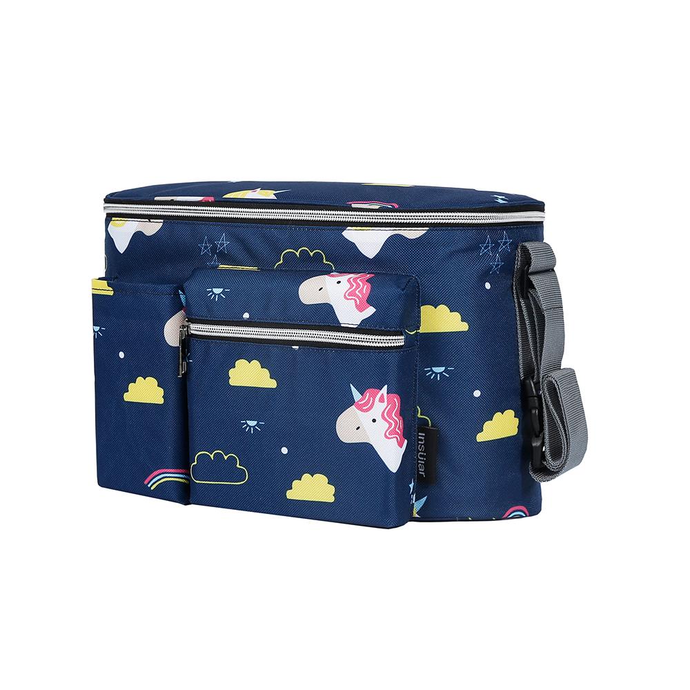 Insular Mummy Bag Stroller Hanging Bag Diaper Bag Multifunctional Large Capacity Portable Milk Bottle Storage Portable