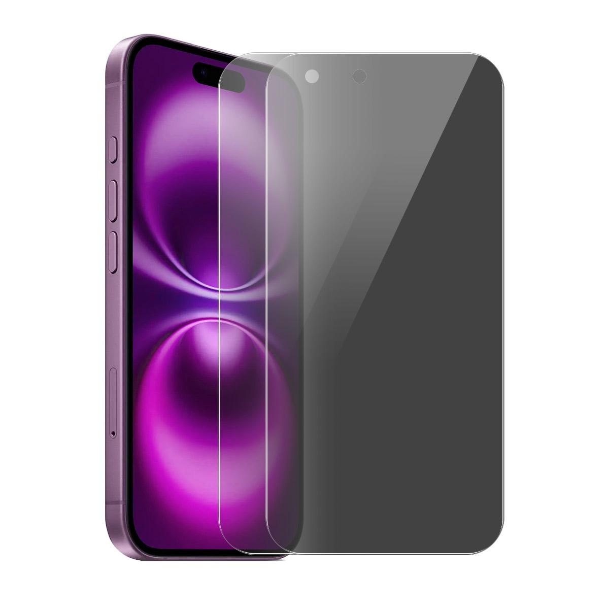 

For iPhone 17 Air 2Pcs Anti-Spy Film ENKAY Hat-Prince Anti-Glare Screen Protector Tempered Glass Black