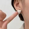 Dripping Oil Simple Glaze Korean Style Earrings Heart Ear Buckle Women Jewelry Enamel Stud Earrings