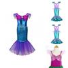 Girl's Little Mermaid Ariel Princess Dress Cosplay Costume For Children Beautiful Mermaid Skirt For Girls' Parties And Performances