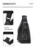 Trendy Versatile Men's Crossbody Bag: Leather Texture, Workwear Style, Large Capacity