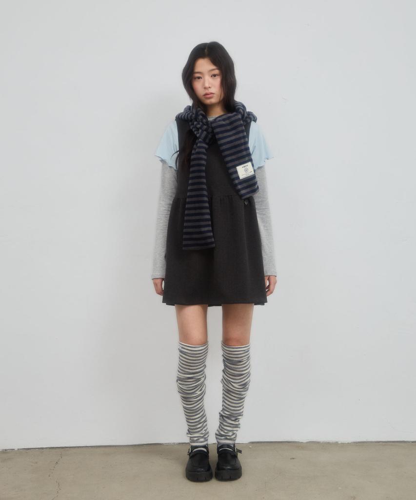 Leteoli Square Neck Sleeveless Dress_Charcoal