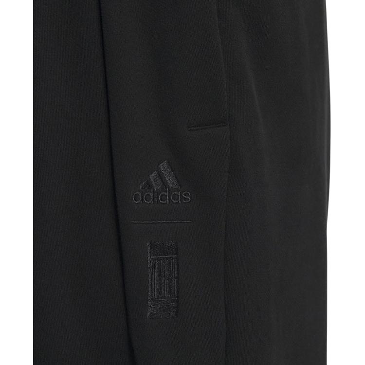 Adidas Wuji Heavy French Terry Pants Solid Logo Loose Knit Sports Pants Men Pants Black JE6661