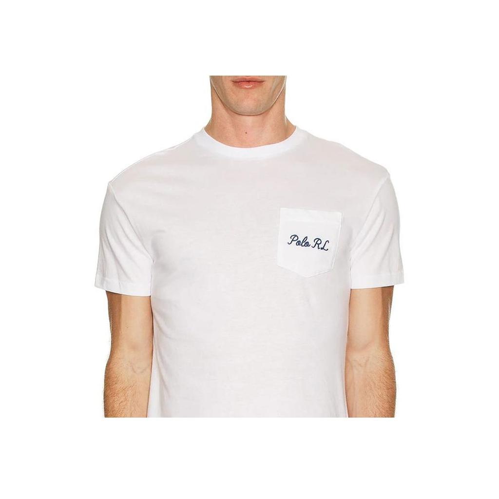 Polo Ralph Lauren Crew Neck Printed Short Sleeve T-Shirt Men Tops White 710963816-001